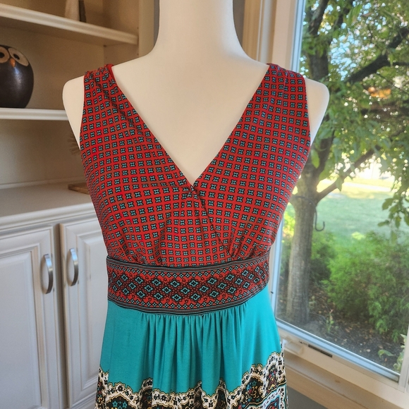 Elegant, Bohemian Multicolor Maxi Dress - Picture 3 of 10